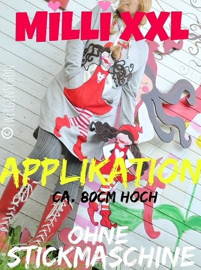 ♥MILLII Zwergenschön XXL♥ Applikation 80cm HÖHE eBOOK