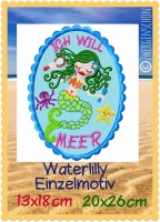 ♥ICH WILL MEER♥ Einzelmotiv STICKMUSTER Nixe 13x18cm 20x26cm ♥ICH WILL MEER♥ Einzelmotiv STICKMUSTER Nixe 13x18cm 20x26cm