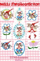 ♥MILLI ZWERGENSCHÖN♥ Stickmuster 13x18cm ♥MILLI ZWERGENSCHÖN♥ Stickmuster 13x18cm