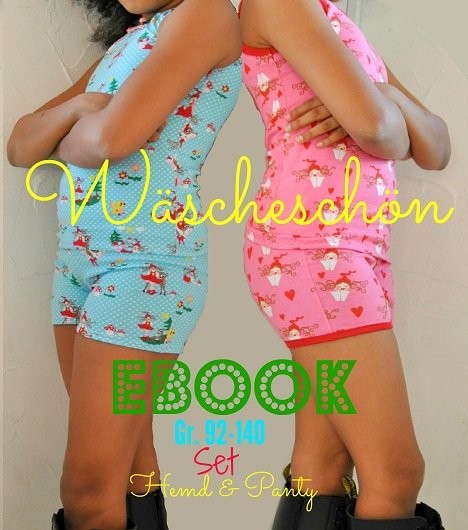 ♥WÄSCHEschön♥ eBOOK Hemd&Panty SET 92-140