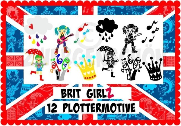 ♥BRIT GIRLz♥ Plotterdatei LONDON gewerbl. Nutzung