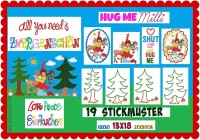 ♥HUG me MILLI♥ Stickmuster 13x18 18x30 20x30cm ♥HUG me MILLI♥ Stickmuster 13x18 18x30 20x30cm
