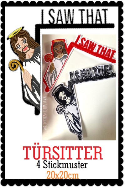 ♥TÜRSITTER♥ I SAW THAT Stickdatei EINZELMOTIV 20x20cm GIGAHOOP