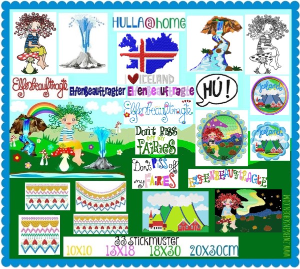 ♥HULLA@home♥ Stickmuster ISLANDMÄDCHEN Spezial 10x10 13x18 +GIGAhoop